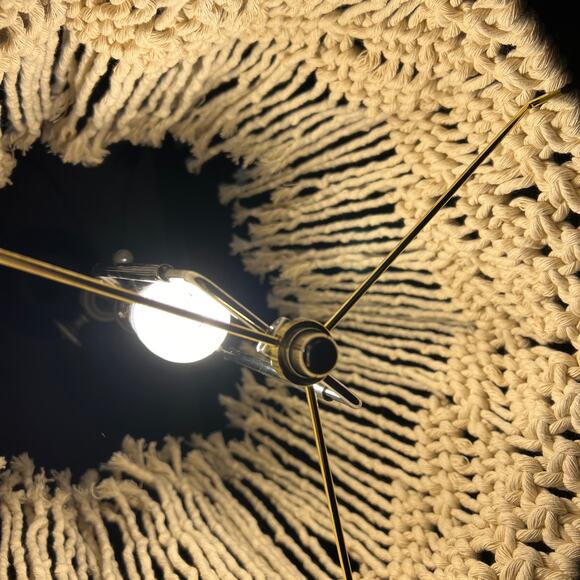 Macrame Spider Fit Lampshade For Floor or Table Lamp Handmade - Picture 6 of 9